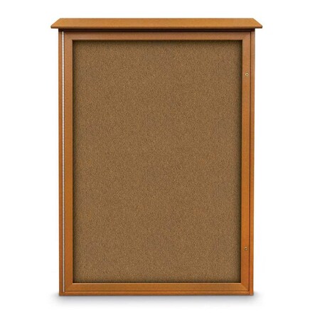 United Visual Products Indoor Enclosed Combo Board, 72"x36", White Frame/White Porc & Pumice UVCB7236W-WHTPORC-PUMICE